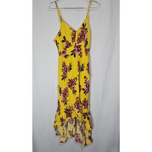 Pacific Vibes XL Mustard Floral Maxi Dress‎ NWT Boho Cottagecore Summer Dress
